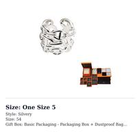 HERMES Chaine D'Ancre 925 svaraus sidabro žiedai moterims H109506B-000 One Size 5 white