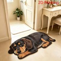 Plush Irregular Rug Simulation Lying Husky Cute Pet Mat Bedroom Bedside Living Room Sofa Home Decor Carpet 30x50cm 12x20inch white