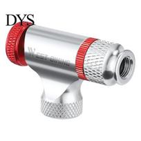 Bike CO2 Inflator Nozzle Adapter for Presta Schrader Valve Portable MTB Connector Road Mountain Bicycle Tire Pump Inflatable Bottle Accessories Metal sidabras