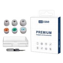 XDcase 3 Pairs Replacement Memory Foam Ear Tips Kit, S/M/L Size, Cleaning Brush Color Random For Sony WF-1000XM6 / XM5 / XM4 balta