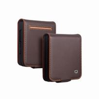 For Samsung Galaxy Z Flip8 Flip 8 NAPPA Genuine Leather Flip Case Business Premium Cowhide Card Slot Wallet Cover For Flip8 Galaxy Z Flip8 ruda