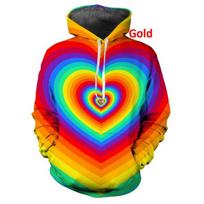 2022 Naujas Populiarus LGBT Vaivorykės Vėliava Lesbietės Gėjai 3D Gobtuviniai Megztiniai Puloveris Mados Vyrams/Moterims Gobtuvinis Megztinis Hoody Laisvalaikio Ilgomis Rankovėmis 3D Gobtuviniai Džemperiai Viršutiniai Drabužiai S blue