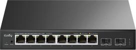 Cudy 8-Port Gigabit Easy-Managed Switch with 2 SFP, GS108ES2 1.0 L2 Gigabit Ethernet (10/100/1000) Black