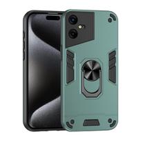 Armor Magnetic Ring Kickstand Phone Case For Tecno Pova NEO Pova NEO 2 For Tecno Pova NEO 3 Shockproof Back Cover Tecno Pova NEO 3 žalia