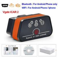 Vgate iCar2 obd2 bluetooth skaitytuvas ELM327 V2.2 obd 2 wifi icar 2 automobilių įrankiai elm 327, skirtas Android/PC/IOS kodų skaitytuvui ICAR2 Bluetooth gray
