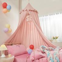 Baby Crib Curtain Hanging Tent Bed Decor Kids Mosquito Net Girl Princess Hanging Bed Canopy Living Corner Play Reading Nookdecor white
