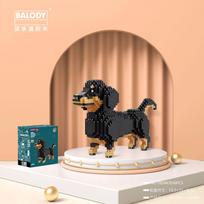 Mielos naminių gyvūnėlių konstravimo kaladėlės Dobermanas Shiba Inu Pudelis Maikas Šuo Mini Kaladėlės Katės Figūrėlė Husky Šnauceris Modeliniai Žaislai Vaikams Dovana No Box