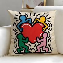 classic art style Pop Art Cushion Cover Soft & Easy-Wash Pillow Case – Versatile for Couch, Bed, Travel and Office 30cmx30cm red