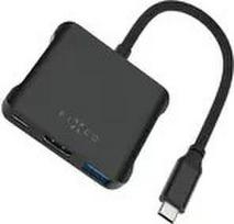 No Name HUB USB Fixed Quadri 2x USB-C 1x HDMI  + 2x USB-A 2.0 3.2 Gen2 3.1 Gen1 (FIXHU-QR-BK)