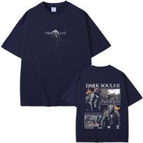 Game Dark Souls Merch T Shirts Unisex Women Vintage Gothic Rock Streetwear Unisex Fashion Punk Oversized Tshirt Unisex Cotton Tees M black