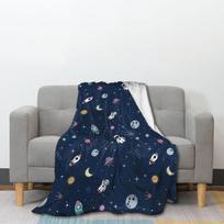 Astronauto kosminis pledas, vilnos flanelės pledas, jaukus pliušinis pledas, šildantis oro kondicionieriaus pledas sofai, miegamajam, biurui, lovai 75x90cm gray