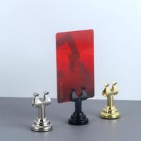 Chubby Card Holder & Dessert Sticky Notes Stand for Desktop Storage Mini U-shaped Holder sidabras