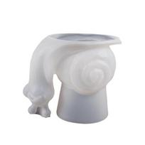Sraigių silikono formelės kūrybinės formos, nelipnios, karščiui atsparios, daugkartinio naudojimo DIY rankų darbo 3D didelių gėlių vazonų dervos formos balta