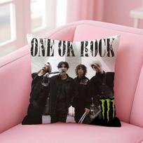 One Okband O-One Ok R-Rock Ambitions Pillow Case Pattern Printing Pillowcase Living Room Sofa Cushion Cover Bedroom Room Decor Peach skin 18*18(CM)-1Pcs white
