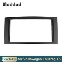 Double Din Fascia For Volkswagen VW Touareg Multivan Transporter Radio DVD Stereo Panel Dash Mount Install Trim Kit Refit Frame 178x100mm black