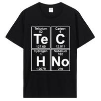 Funny Mens Te C H No Techno Pop Music Short Sleeved Tees Tshirt Cotton O-Neck Hip Hop Unisex T M white