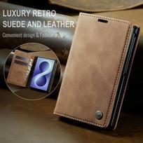PRABANGUS dėklas Samsung Galaxy Z Fold 8 2026 apverčiamas dangtelis 360 apsauga Odinė piniginė Funda Samsung Z Fold 8 dėklas ZFold8 kortelės Capa Galaxy Z Fold 8 ruda