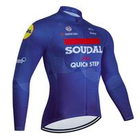 Baltas QUICK STEP Vyriškas ilgomis rankovėmis Dviračių Džersis Dėvėtas Maillot Ciclismo Hombre Profesionali Komanda Dviračių Drabužiai 2026 M