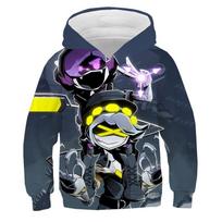 Harajuku Žudikiški Dronai Hoodies Vaikams Megztinis Su Gobtuvu Animacinis 3D Spausdintas Berniukams Mergaitėms Megztukas Laisvalaikio Viršutiniai Drabužiai Ruduo Gatvės Stilius Y2k Drabužiai 150 black