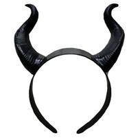 Queen Witch Demon Horns Headpiece Cosplay Animal Antelope Devil Christmas Halloween Evil Headdress Costume Party for Women Girls juoda