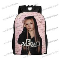 Kpop KATSEYE Korean Pop Culture Backpack with Megan-Face Logo & K-Drama Print - Lightweight for, &, K-Drama Fans, Short Trips, C One Size white