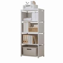 5/6 Tiers Multilayer Bookshelves Cases Durable Cube Storage Organizer Metal Shoe Rack  Living Room single 5-tier white gray