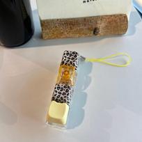 4 Keys Keyboard Fidget Toys Polka Dot Cat Head Shape Leopard Print Clickable Button Fidget Toy Portable Anxiety Relief Pinch Toy brown