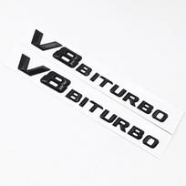 3D Juodi C63S Logotipo Raidės V8 BITURBO Ženklelis Automobilio Galinis Žvaigždės Lipdukas Bagažinė AMG Emblema Mercedes Benz AMG W205 C205 Priedams