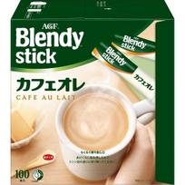 AGF Blendy Stick Cafe Au Lait 100 Sticks Coffee white