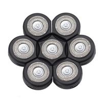 7 Blades Replacement Heads for Mainstream Head Shaver, Black black