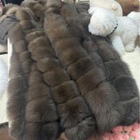 Cauliflower scarf, real fox fur, warm autumn and winter, imitation mink color One size fits all black