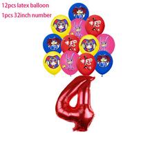 The Amazing Digital Circus  Tableware Birthday Party Decoration Balloon Banner Cake Topper Party Supplies Baby Shower Other pink