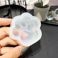 1 Pcs Cat Paw Print Molds Silicone Cat Paw Mold Paw Print Silicone Baking Pan Single Chocolate Soap Candle Tray Mold Maker 1pcs gray