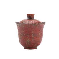 Kiln Change Red Old Rock Mud Gaiwan Retro Tea Tureen Tea Bowl With Lid Kit Tea Maker Cover Bowl Kung Fu Tea Set Decoration <200ml brown