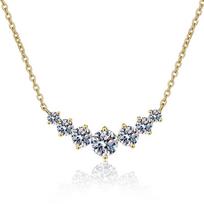1.7-5.0ct D Color Moissanite Woman Pendant Sier Necklace for Women Chains Party Bridal Fine Jewelry 925sterling Silver Necklace Zircom&5.0ct beige