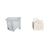 Premium Food Grade Silicone House Shaped Mold Candlestick For Resin Crafts Soap And Candle Decoration Projects white