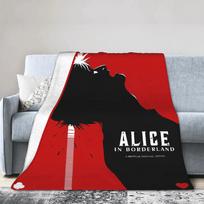 Alice in Borderland Poster Blanket  Soft Warm Fluffy Plush Throw for Kids Couch Chair Bed  Flannel Bedspread Cover 100x150cm black