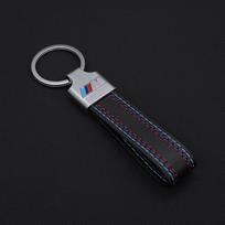 M Sport Styling Leather Car Emblem Key Fob Key Chain For BMW M E46 E36 E34 F10 E90 F30 E60 F30 E53 E30 E92 E87 Accessory Sticker cyhk37 black