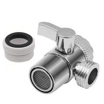 Universal M22 M24 Switch Faucet Adapter Water Tap Connector Sink Splitter Diverter Valve for Kitchen Bathroom Toilet Bidet Showe gray