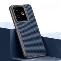 Carbon Fibre Texture Magnetic Case for Realme GT7 GT 7T Matte Shockproof Wireless charging Soft Bumper Cover for Realme GT 7 Pro realme GT 7 Pro mėlyna
