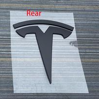 1 vnt. tinka Tesla logotipui Model 3 Mode Y automobilio priekinio gaubto lipduko dizainas, galinės bagažinės emblemos aksesuaras Model Y black