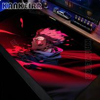 XXL Ryomen Sukuna Juodas Pelės Padas Anime Jujutsu Kaisen Pelės Padas Gojo Satoru Pelės Padas Kompiuterinių Žaidimų PC Aksesuarai Stalo Kilimėlis 800x400x2mm