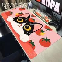 Anime Pink Cute Cat Mouse Pad 90x40cm Gaming Accessories Kawaii Office Computer Keyboard Mat For Pc Gamer Laptop Large Deskmat 800x300x2mm red