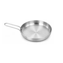 18/20cm Stainless Steel Frying Pan Handled Golden/Sliver Steak Skillet Rust-proof Flat Bottom Roasting Cooking Pots Adults