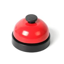 Handheld Metal Buzzer Bell with Microphone Grabber & Pet Training Call red