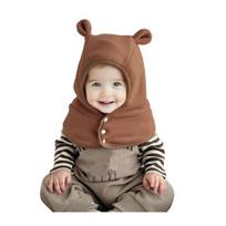 2 in 1 Toddler Winter Hat Balaclava Windproof Warm Fleece Baby Hooded Scarf kava