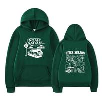 Noah Kahan Stick Season Prekės Country Music Albumas Gobtuvas Megztinis Žieminis Šiltas Megztinis Viršus Streetwear Unisex S gray