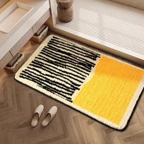 Creative pattern carpets for water-absorbing and anti-slip home decoration in the living room, bathroom and bedroom 60*90cm black