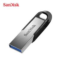 SanDisk 128GB USB 3.0 atmintinė Skaitymo greitis iki 150MB/s Ultra Flair USB 3.0 raktas 32GB 64GB 256GB 512GB USB atmintinė Originali atmintinė U Disk CZ73 ·32GB juoda