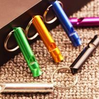 Portable Mini Whistle, Ultra-small Whistle Keychain, Self-Defense Item Random brown